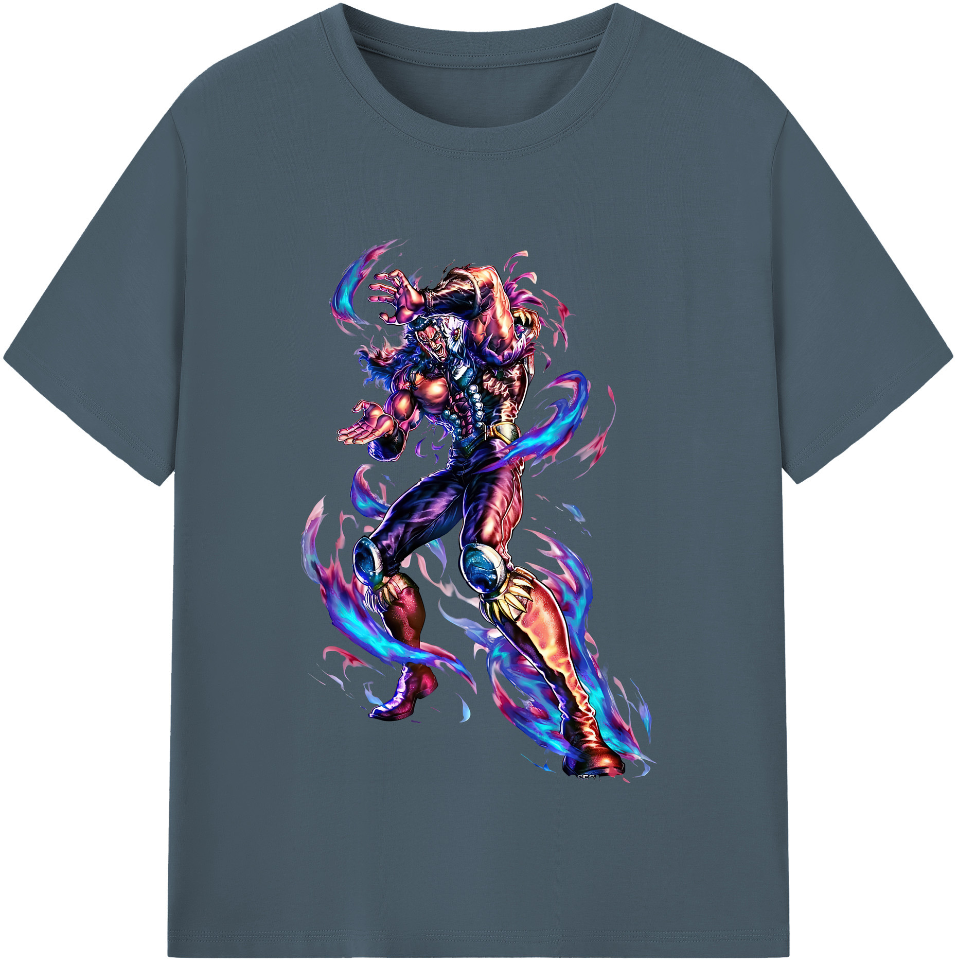 （画像用） 北斗の拳 Fist of the North Star 綿100％半袖Tシャツ（フロントプリント）